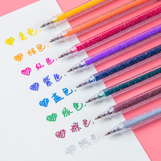 中盛画材闪光啫喱笔中性笔荧光笔记号笔珠光彩色绘画标记笔亮晶晶水笔 商品图1