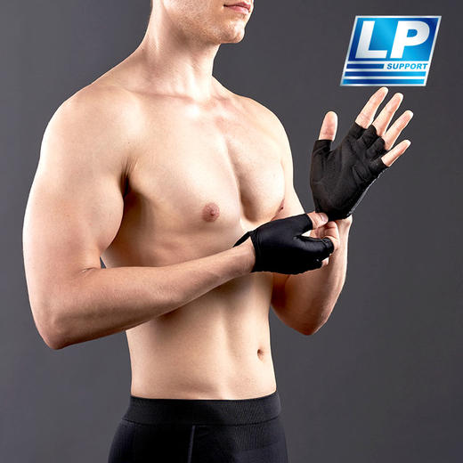 LP FT9200高透气耐磨防滑运动用半指手套 健身越野跑自行车 商品图1