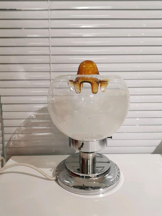【在仓】意大利60s中古Murano吹制艺术玻璃台灯 镀铬底座 商品图10