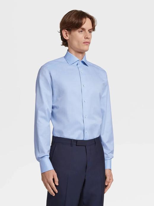 1比1定织面料 ！先看纹路在卖货！日本進口高支海岛棉！手感亲肤舒适！带弹力男士科德宝商务休闲衬衫 商品图0