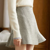 欧芮儿新品千鸟格不规则半身裙女高腰显瘦短裙A字裙鱼尾包臀裙 商品缩略图2