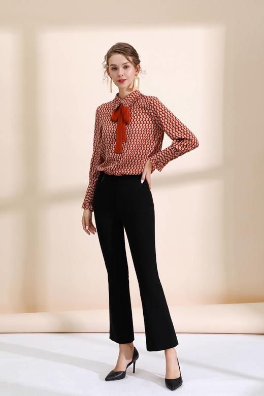 撞色包边双排扣直身风衣（附腰带） 商品图2