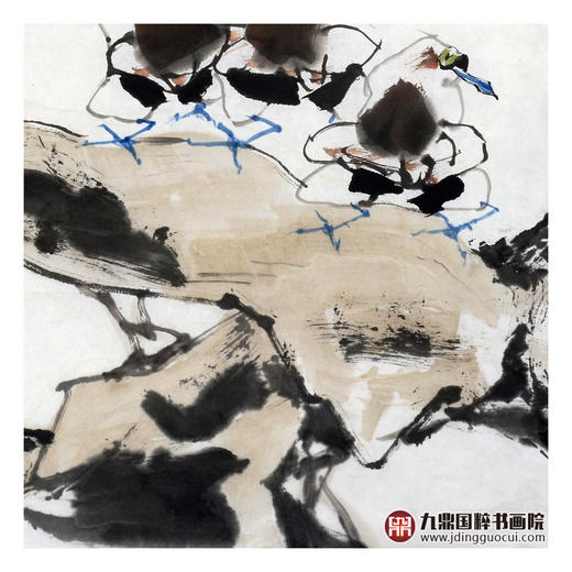 郭北平《秋实图》68*68cm 花鸟斗方作品 餐厅/茶室/卧室挂画 商品图7