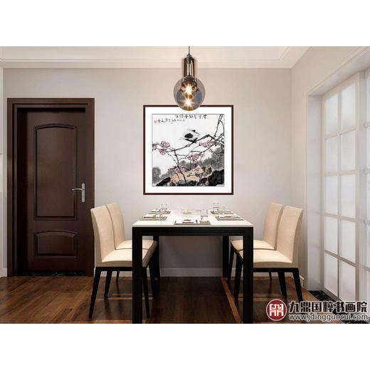 郭北平《雪里已知春信至》68*68cm 花鸟斗方作品 餐厅/茶室/卧室挂画 商品图2