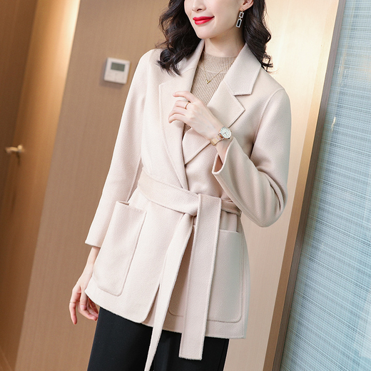 ss-07-3001小香风羊毛高端呢子外套2020冬季新款短款双面羊绒大衣女小