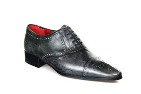 豪麟名鞋奥莱ARTIOLI男鞋鹿皮革皮鞋AR06Q968P灰色  原价26600元