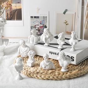 ins迷你小石膏像摆件素描头像树脂人物北欧式雕像摆拍照道具模型