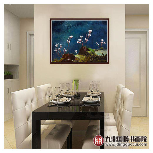 陈庆珠《高山海棠花》60*81cm 油画横幅作品 餐厅/茶室/卧室挂画 商品图2