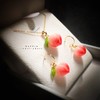 【RAFFIA遇见美好】2020新款少女蜜桃耳环/项链 商品缩略图0