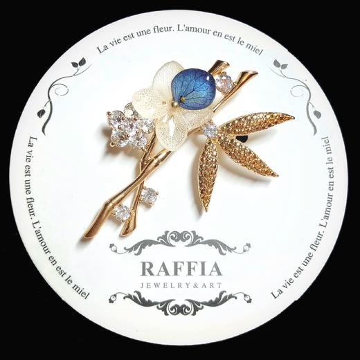 【RAFFIA遇见美好】竹报平安真花胸针 商品图2
