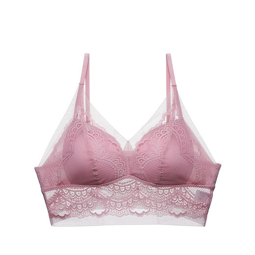 雅黛丽女士内衣性感蕾丝美背文胸无钢圈舒适三角杯薄杯背心式胸罩DYW0605 商品图1