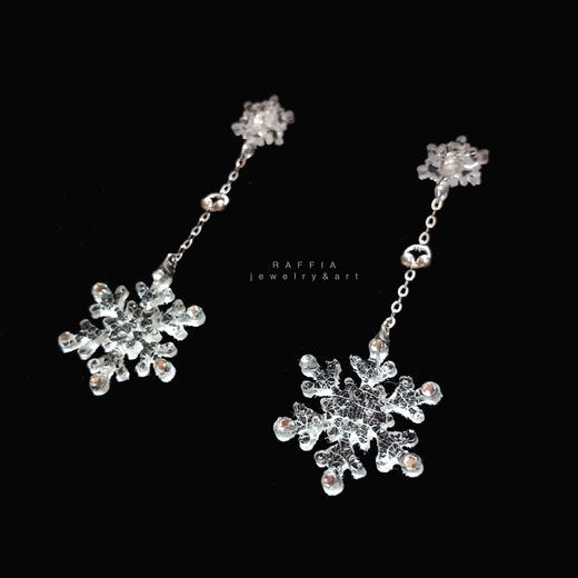 【RAFFIA遇见美好】雪花耳环（定制） 商品图1