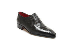 豪麟名鞋奥莱ARTIOLI男鞋鸵鸟皮革皮鞋AR05R210P  原价26600元