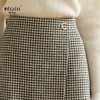 欧芮儿新品千鸟格不规则半身裙女高腰显瘦短裙A字裙鱼尾包臀裙 商品缩略图1