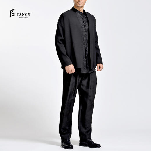 TANGY Collection / 天意精品 弹力莨长袖衬衫 商品图1