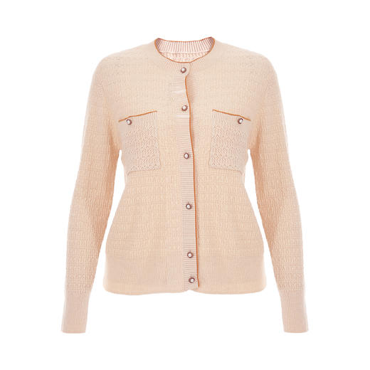 EITIE爱特爱女装秋季新款气质温柔百搭显瘦羊毛针织上衣开衫D2001501 商品图4