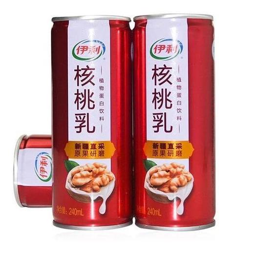 清仓特价！伊利 核桃乳 植物蛋白牛奶240ml*12罐 2021年6月5日前饮用 商品图1