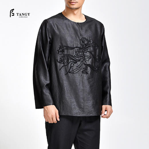 TANGY Collection / 天意精品 莨绸绣花衬衫 商品图1