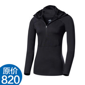 红辣椒 女款 8K保暖 磨毛连帽运动衫快干抑菌排汗 HCA9924