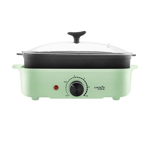 乐扣乐扣多用料理锅(电烤炉)绿色1300W EJP537GRN 商品图2