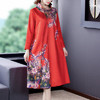 NYL-098812假两件中长款连衣裙2020秋冬新款韩版高领印花宽松大码遮肚中长款 商品缩略图3