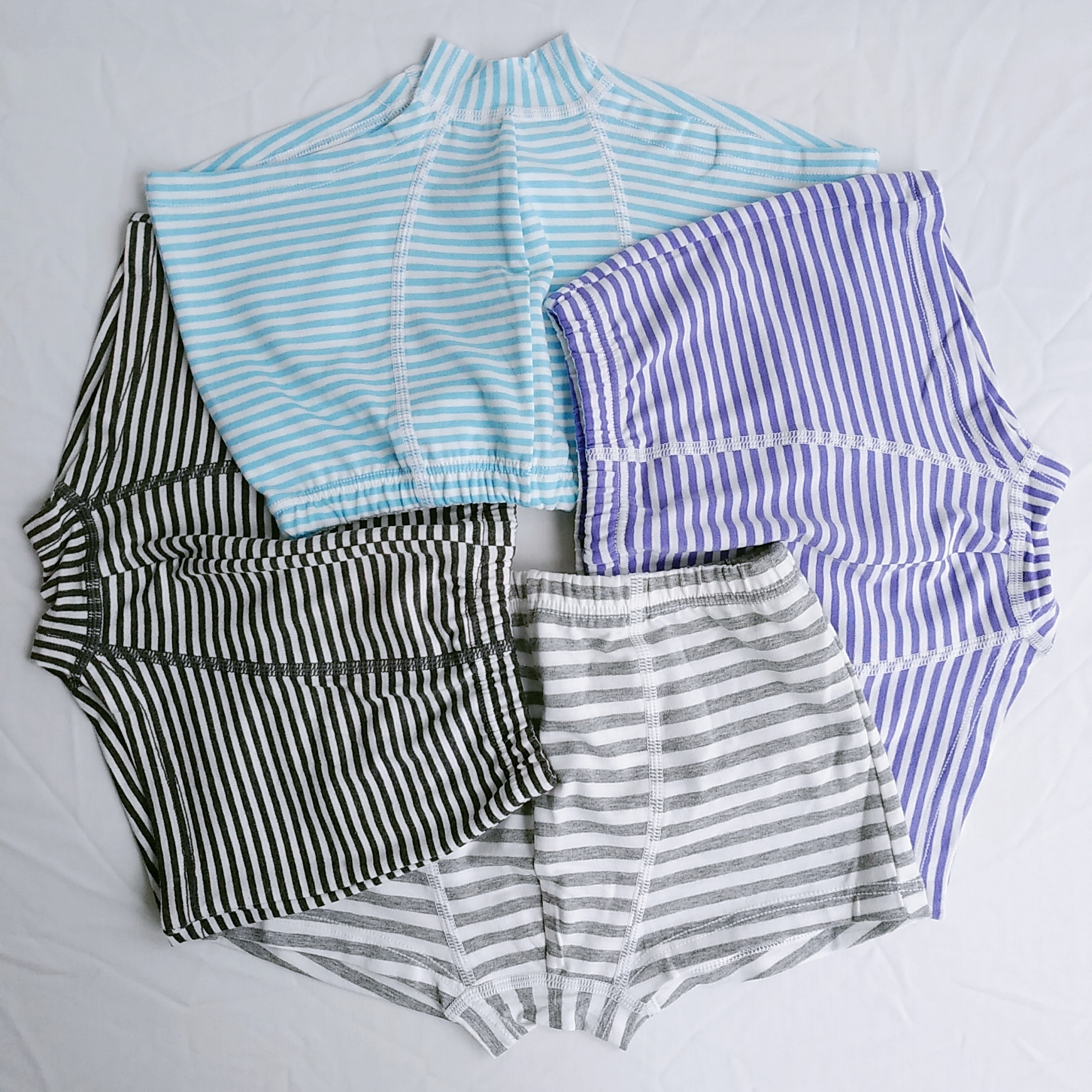 RD039二枚组男童条纹平角短裤（特价）