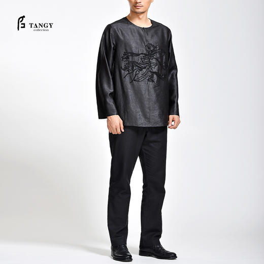 TANGY Collection / 天意精品 莨绸绣花衬衫 商品图0