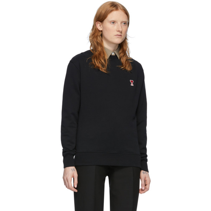 ami法式设计新款秋冬经典字母a小爱心圆领套头卫衣z6197