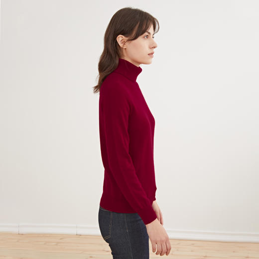 METTE羊绒世家女高领100%山羊绒衫2020秋冬新品翻领内搭保暖毛衣 商品图5