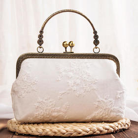 YS-12459复古链条斜挎帆布包