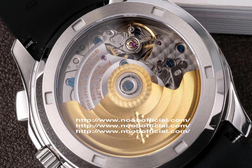 N百达翡丽新款计时手雷（计时Aquanaut）5968A彩色盘面和彩色胶带，表盘中央的计时秒针、刻度和6点位的30分钟计时盘刻度、计时指针都是橘黄色的 商品图8