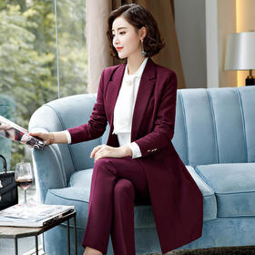 XZ-1866-UY韩版修身时尚秋冬风衣加长款大衣