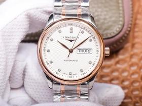 KY浪qin名匠双日历系列，38.5×11mm，316L精钢， 机芯eta2836-2，所有配件与原装通用，男士腕表，自动机械机芯，精钢表带，透底。