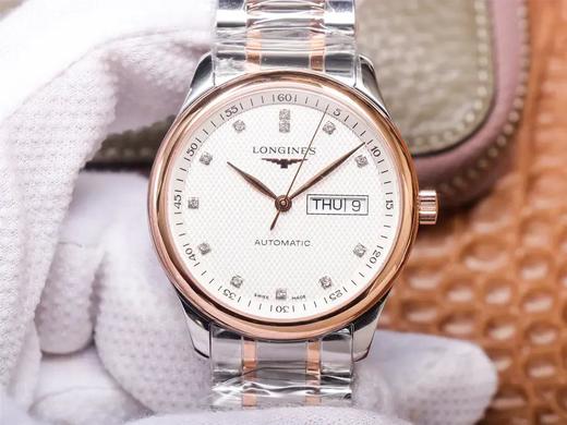 KY浪qin名匠双日历系列，38.5×11mm，316L精钢， 机芯eta2836-2，所有配件与原装通用，男士腕表，自动机械机芯，精钢表带，透底。 商品图0