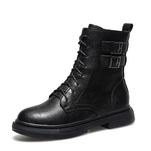 秋冬加绒软底中筒舞蹈靴马丁靴 商品图1