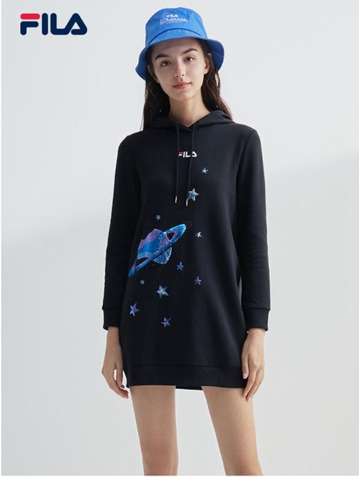 15000fila斐乐星球亮片连帽卫衣裙81183
