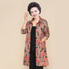 W-158874新款中长款妈妈装宽松大码开衫长袖风衣衬衫 商品缩略图1