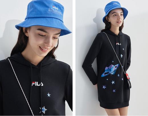 15000fila斐乐星球亮片连帽卫衣裙81183