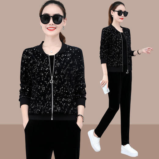 SP-306717休闲时尚显瘦金丝绒三件套套装 商品图3