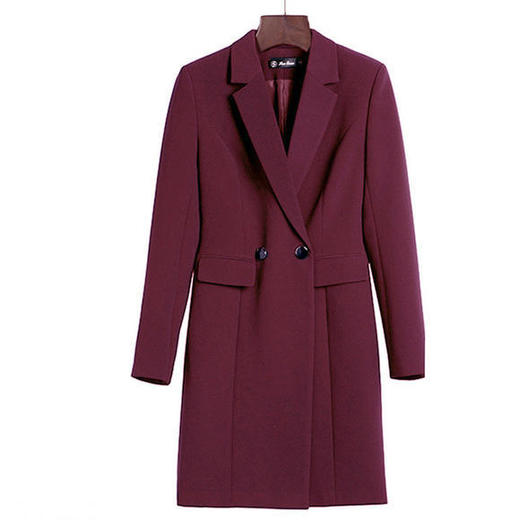 XZ-1866-UY韩版修身时尚秋冬风衣加长款大衣 商品图3