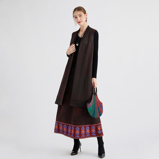 TANGY Collection / 天意精品 繁华系列 丝毛莨长马甲 商品图1