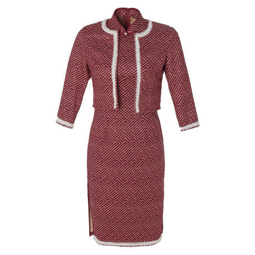 YMGY-84629秋冬新款格子改良旗袍两件套 商品图4