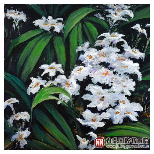 陈庆珠《茑尾花》53*72cm 油画横幅作品 餐厅/茶室/卧室挂画 商品图4