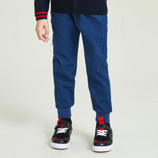 METTE童装休闲裤2020秋冬新品中大童男宝加绒保暖针织运动长裤子 商品图3