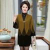 YCE-DD2-F869妈妈装2020新款秋装外套中长款针织开衫中老年女装洋气风衣外搭薄 商品缩略图2
