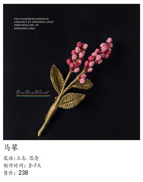 马蓼（微勾胸针）