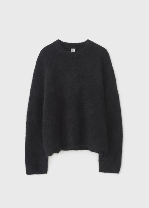 Toteme 20AW 黑色/银灰色BIELLA羊驼毛套头毛衣 商品图8