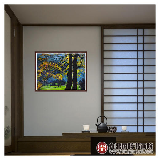 陈庆珠《秋枫》60*81cm 油画横幅作品 餐厅/茶室/卧室挂画 商品图3