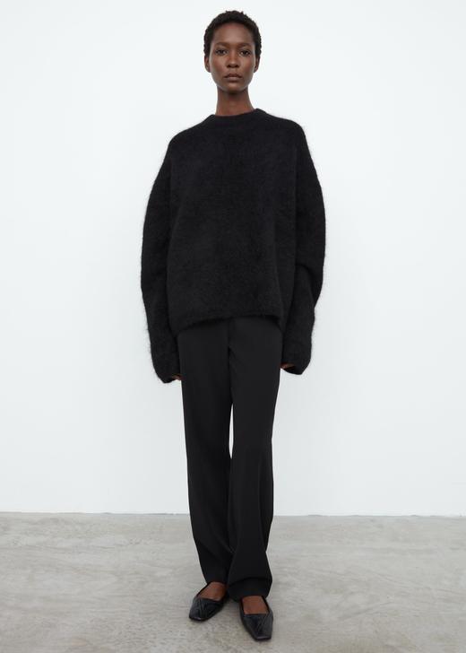 Toteme 20AW 黑色/银灰色BIELLA羊驼毛套头毛衣 商品图7