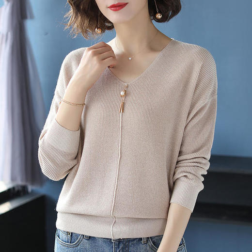 W-3321秋装新款长袖打底小衫中老年女春秋洋气上衣毛衣T恤高贵 商品图3